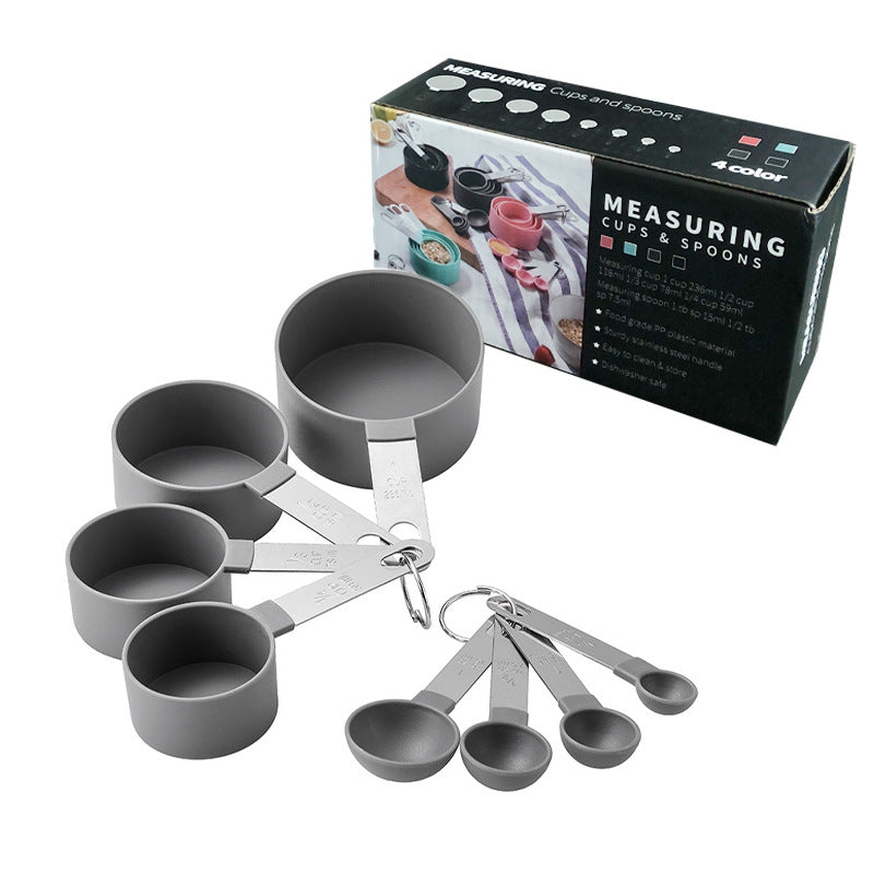 8-Piece Professional Measuring Cups & Spoons Set - Stainless Steel Handles