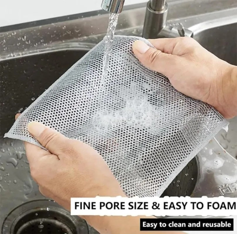 10PCS Multipurpose Wire Dishwahong Cloth