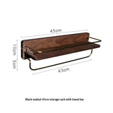 Nordic Bathroom Vanity Shelf Copper Wood