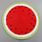 PP Woven Round Fruit Design Placemat Table Mat 38 cm