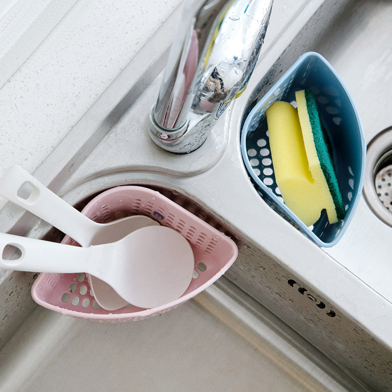 Sink Triangle Drain Basket Plastic Hanging