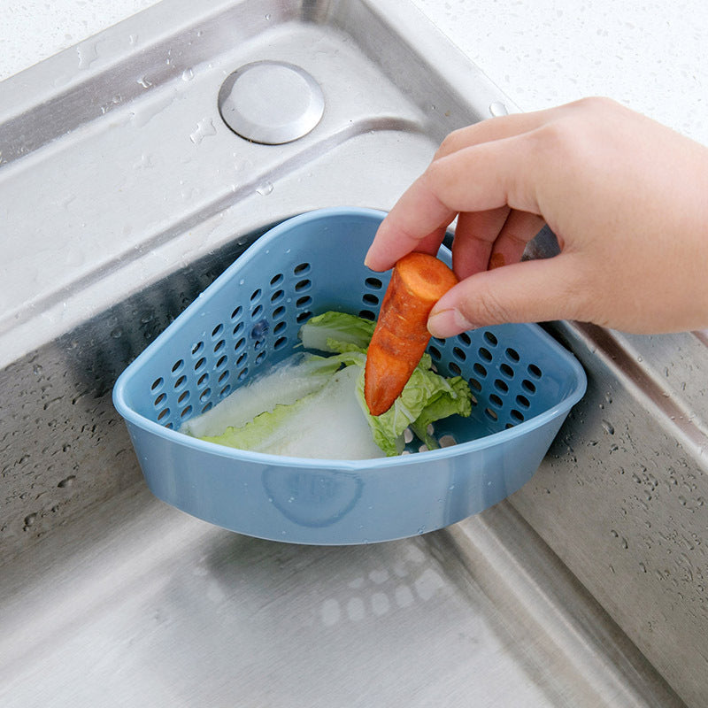 Sink Triangle Drain Basket Plastic Hanging