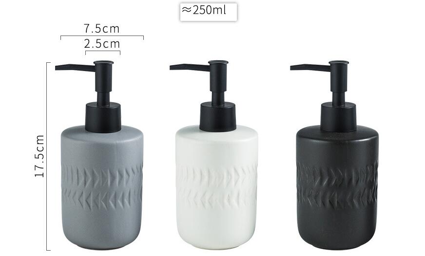 Ceramic Hand Shower Gel Shampoo Dispenser 250 ml