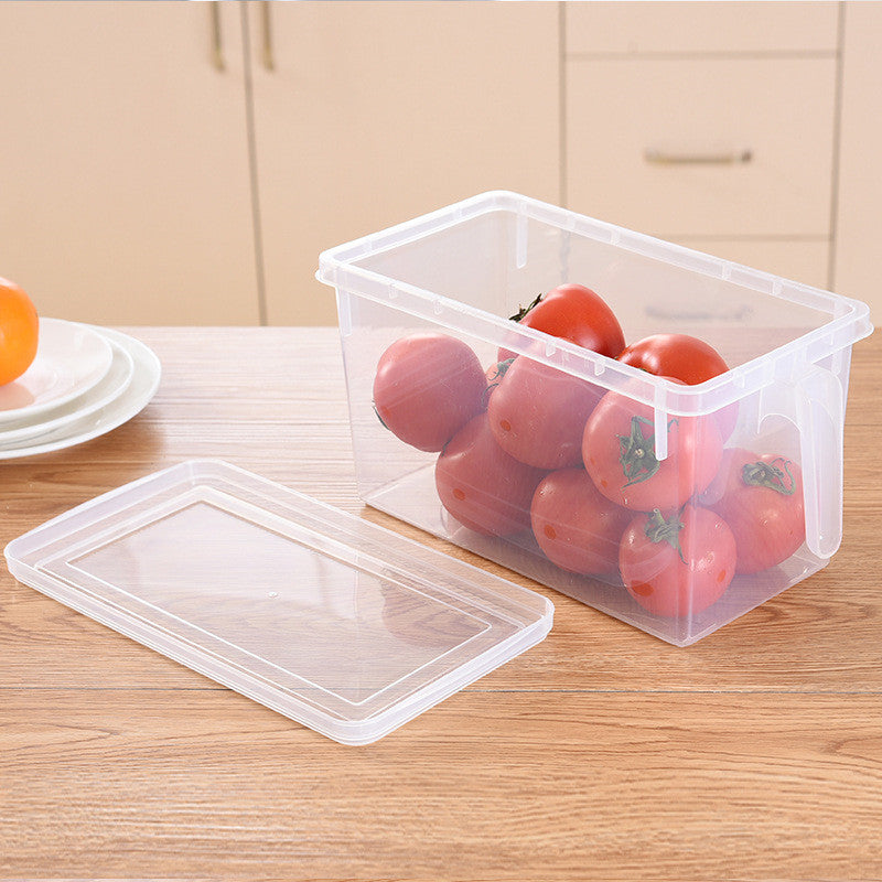 2L Fridge Storage Box with Handle | Transparent Airtight Food Organizer