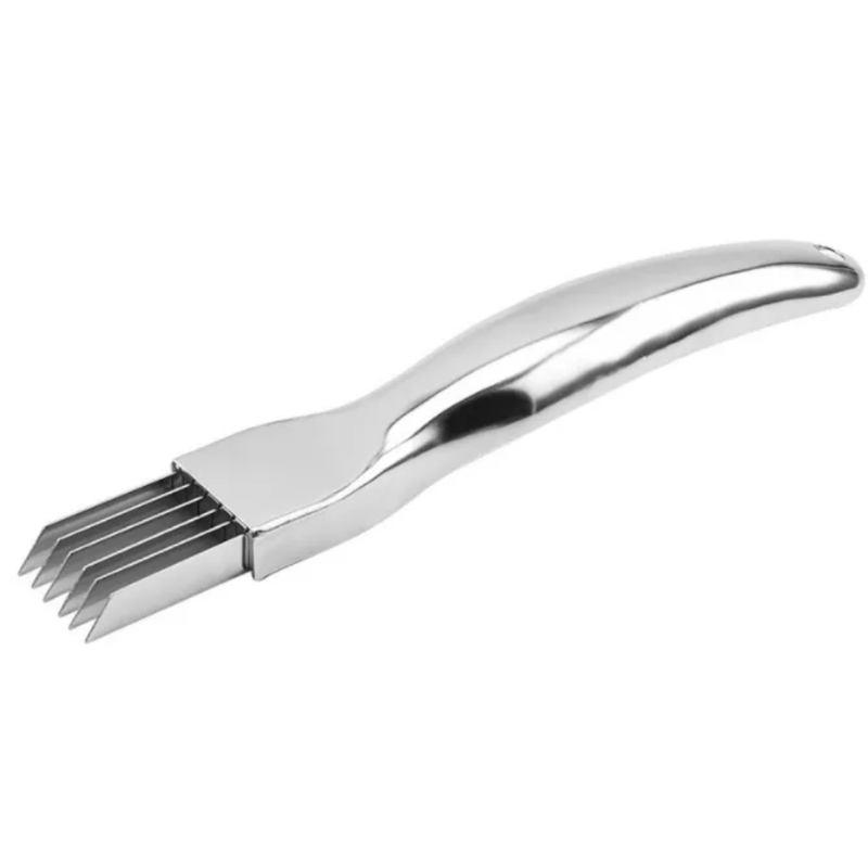This versatile multi-slicer excels at slicing onions, tomatoes, cucumbers, and other produce with minimal effort.