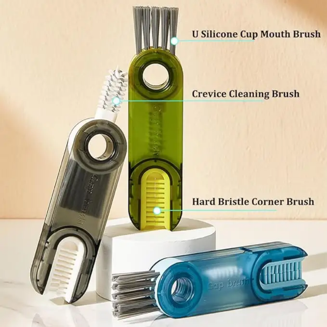 3-in-1 Cup Mouth Cleaning Brush Multi Functional Brush Keep your drinkware spotless and your oral hygiene on point with this versatile 3-in-1 cleaning brush.