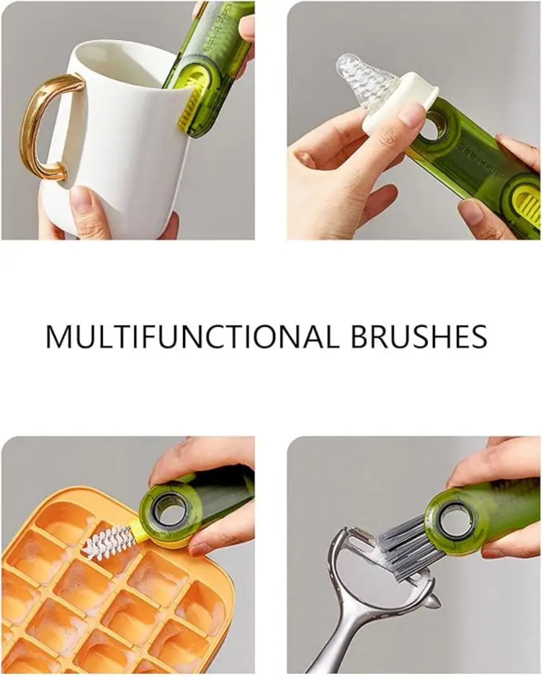 3-in-1 Cup Mouth Cleaning Brush Multi Functional Brush Keep your drinkware spotless and your oral hygiene on point with this versatile 3-in-1 cleaning brush.