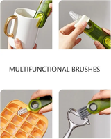 3-in-1 Cup Mouth Cleaning Brush Multi Functional Brush Keep your drinkware spotless and your oral hygiene on point with this versatile 3-in-1 cleaning brush.