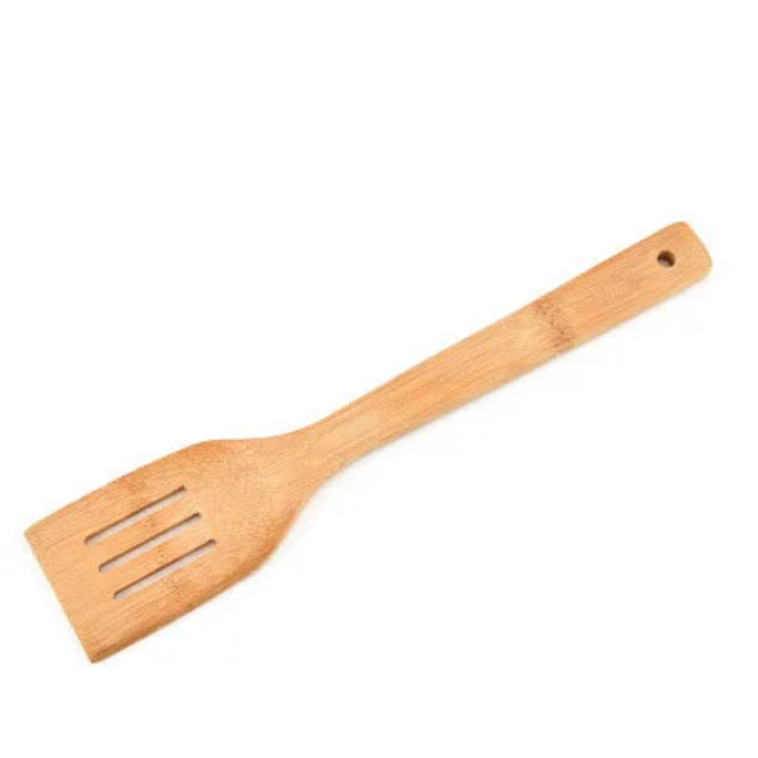 Eco-Friendly Bamboo Slotted Turner Spatula