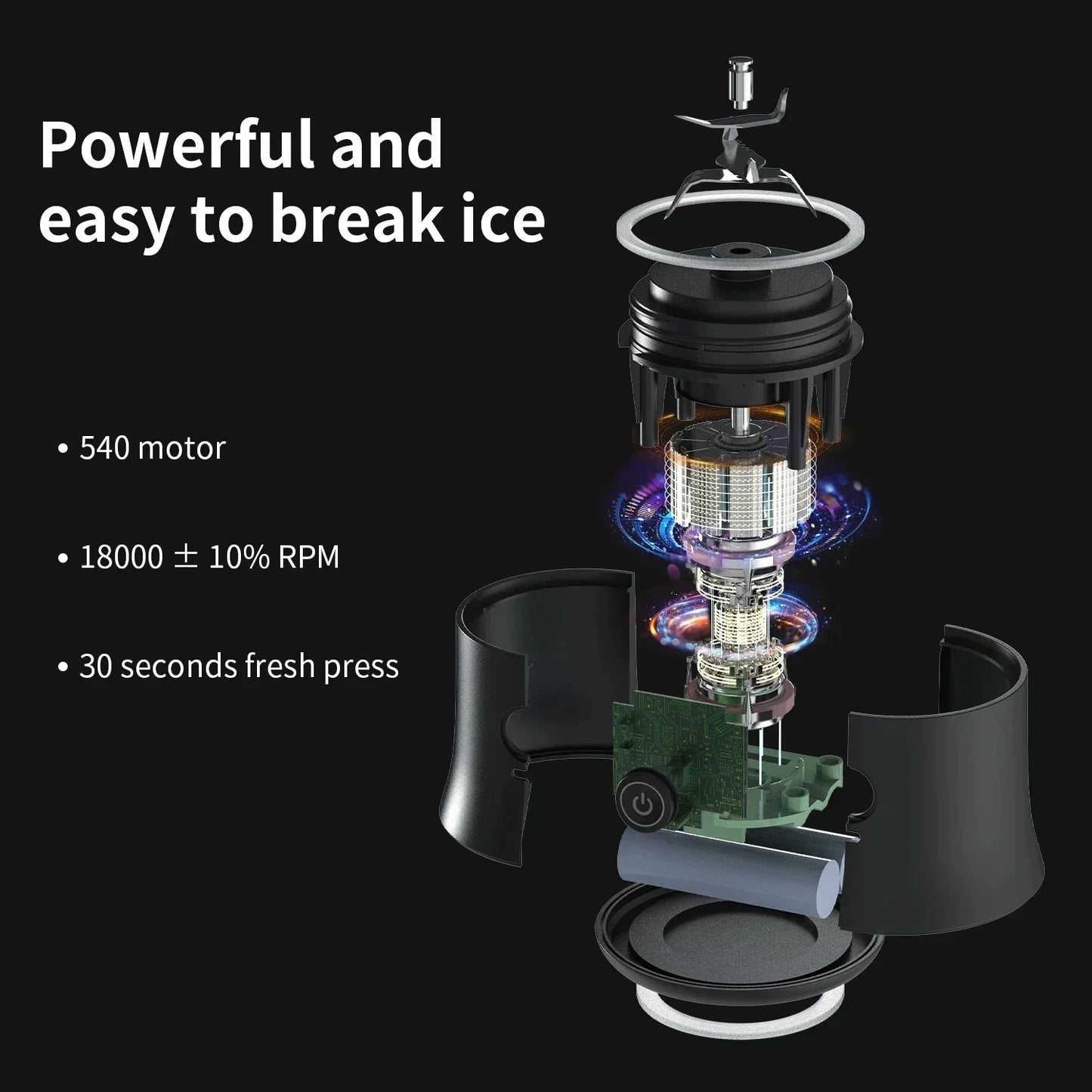 Portable Blender 600ML Electric Juicer Fruit Mixers
