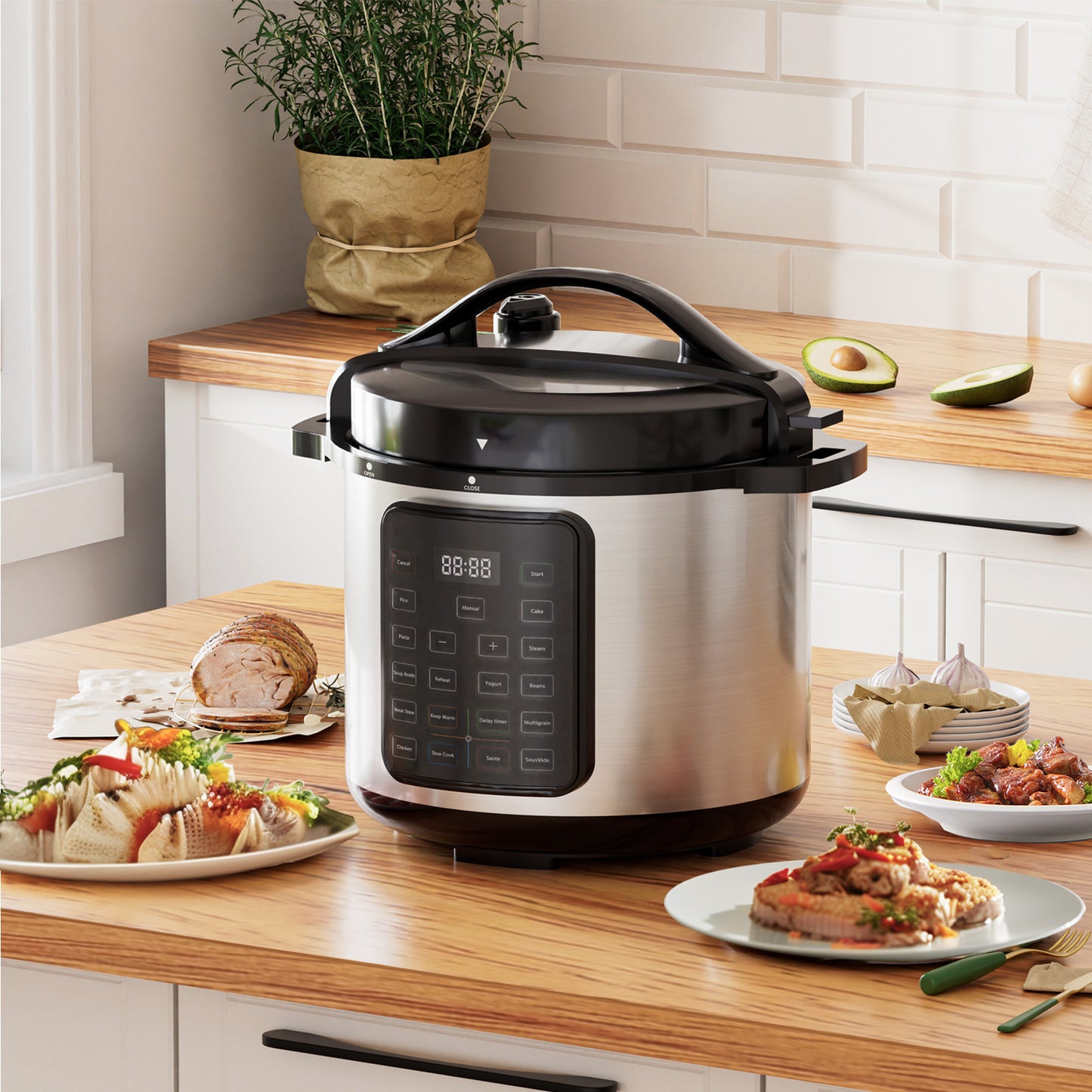 9 In 1 Electric Pressure Cooker, Rice Cooker, Multi-Functional Smart Pot