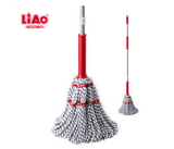 Twist Floor Mop LIAO with red handle and grey microfiber head, ideal for efficient home cleaning. Available at best price in Sri Lanka on Bamagate.com.