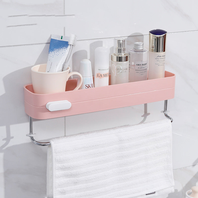 Wall-Mounted Bathroom Organizer Drill-Free