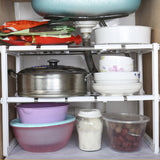 Under Sink 2 Tier Expandable Shelf Organizer