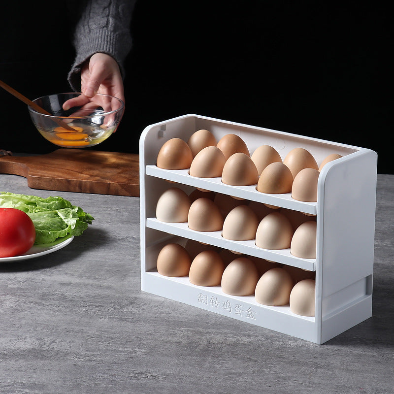 3 Layer Flip Refrigerator Egg Storage Box Household