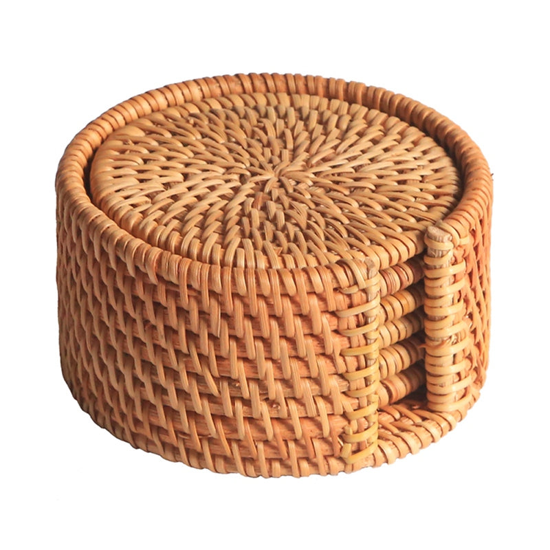 Rattan Woven Round Coaster