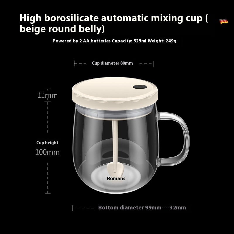 Battery Type Automatic Coffee Electric Stirring Cup 410 ml