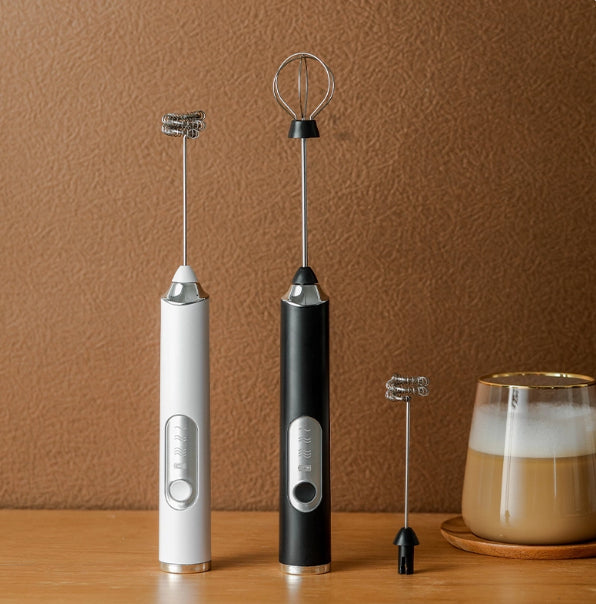 Electric Coffee Milk Frother Handheld Cordless