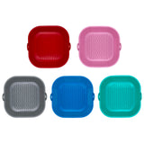 Square Air Fryer Baking Pan Silicone Tray