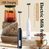 Electric Milk Frother Coffee Handheld USB Charging