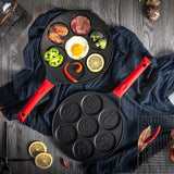 Aluminum Alloy Frying Pan Non-stick Seven-hole Breakfast pan