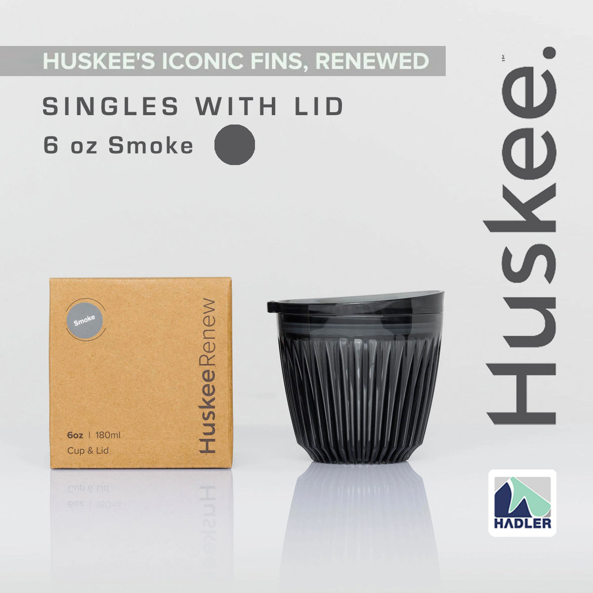 Huskee Renew 180 ml Cup & Lid [Smoke]