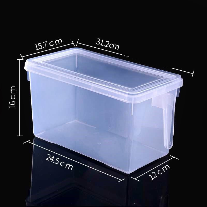 2L Fridge Storage Box with Handle | Transparent Airtight Food Organizer