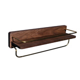 Nordic Bathroom Vanity Shelf Copper Wood