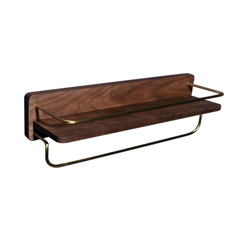 Nordic Bathroom Vanity Shelf Copper Wood