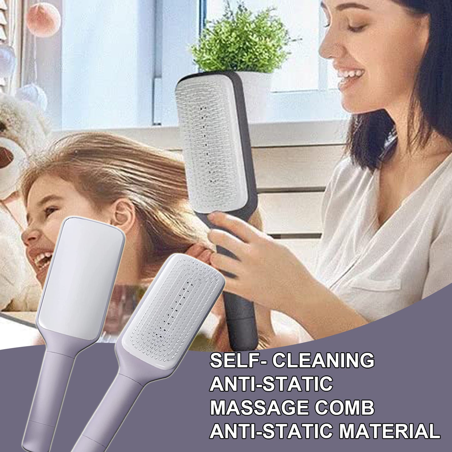  Self Cleaning Hair Brush