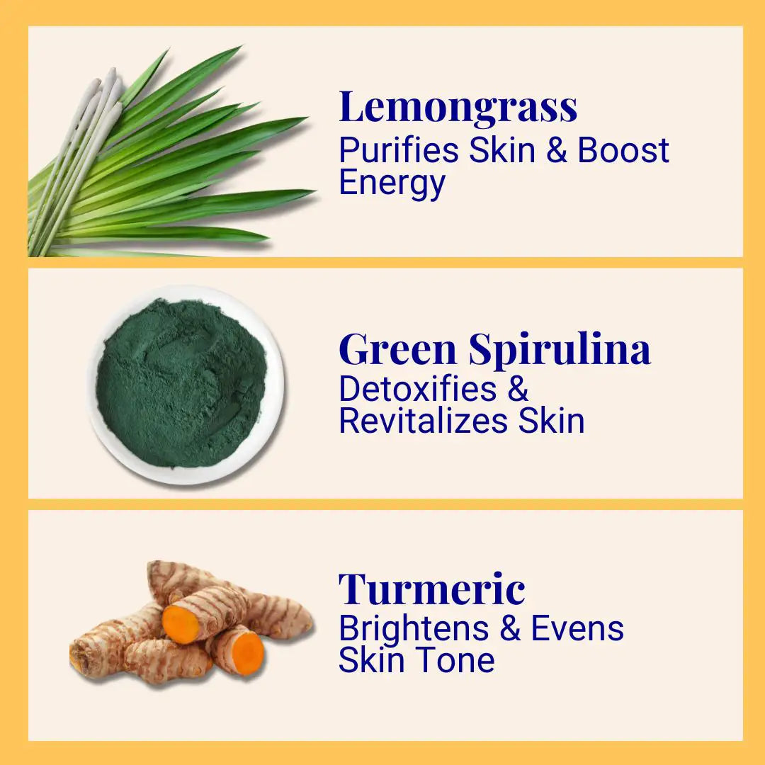 Energising Body Foam Wash For All Skin Types Lemongrass & Turmeric 70g