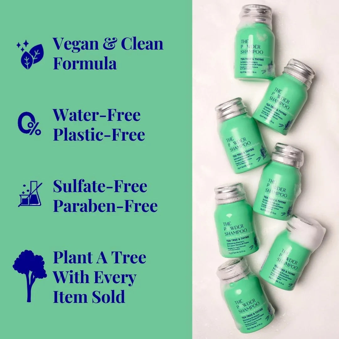 Exfoliating Shampoo For Loose Dandruff Flakes Tea Tree & Salicylic Acid 70g