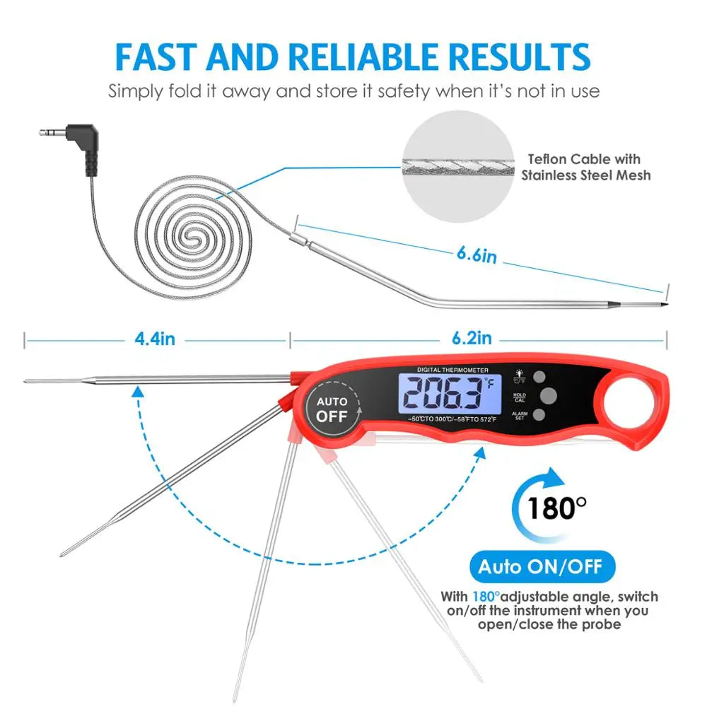 ORIA Waterproof Digital Food Thermometer – Instant Read Kitchen Meat Probe