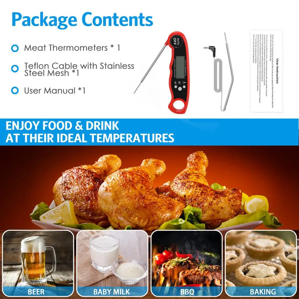 ORIA Waterproof Digital Food Thermometer – Instant Read Kitchen Meat Probe