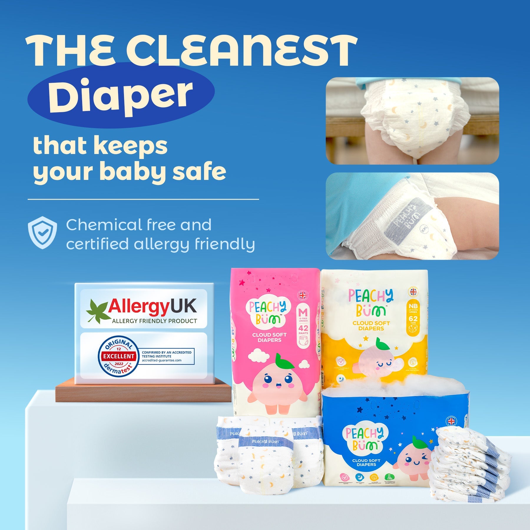 Peachy Bum Trial Pack Cloud Soft Diapers