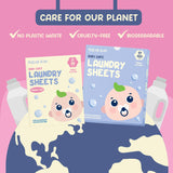 Peachy Bum Baby Safe Laundry Sheets (Travel Size) for 20 Loads