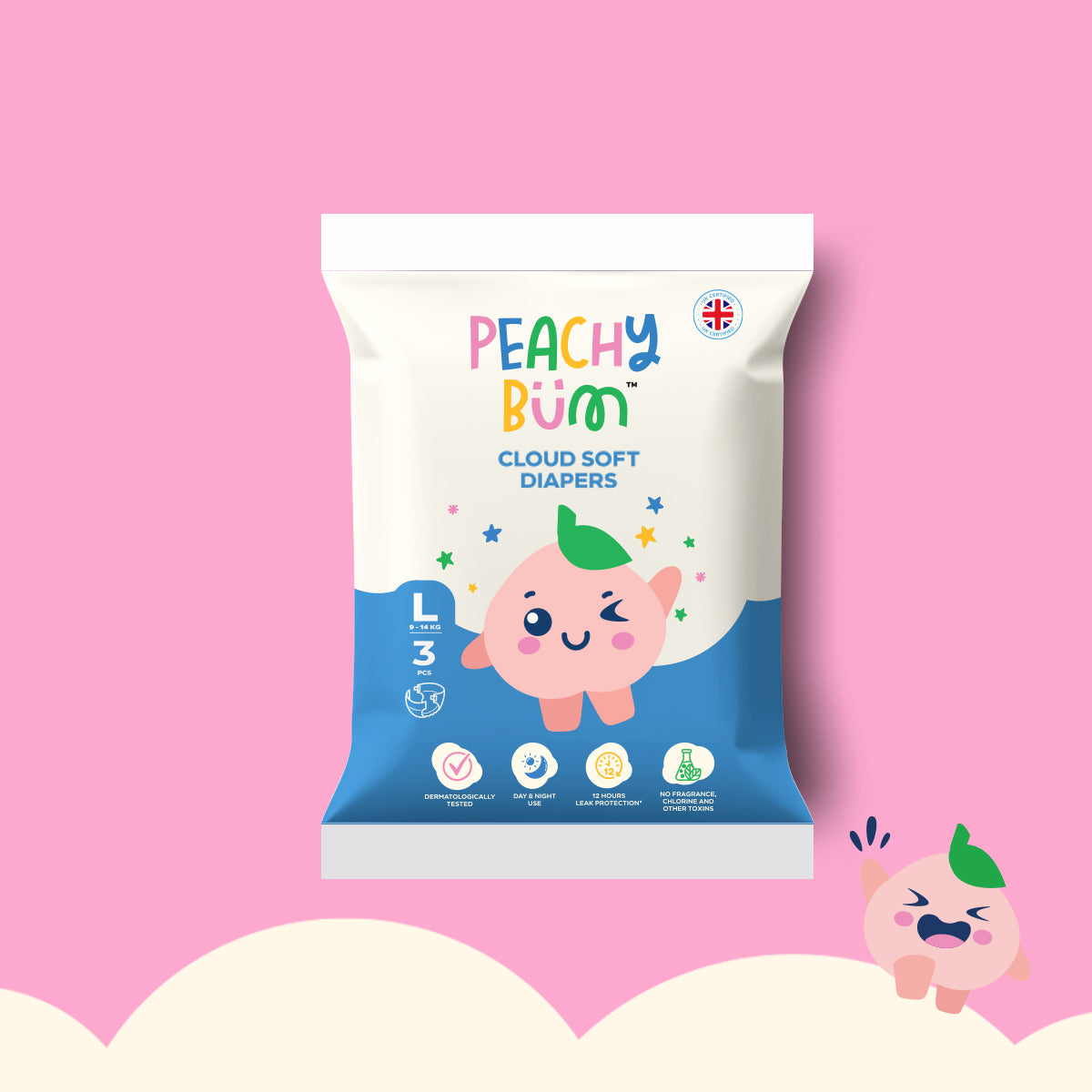 Peachy Bum Trial Pack Cloud Soft Diapers