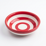 Ceramic Red Striped Dessert Bowl 6 PCS Set