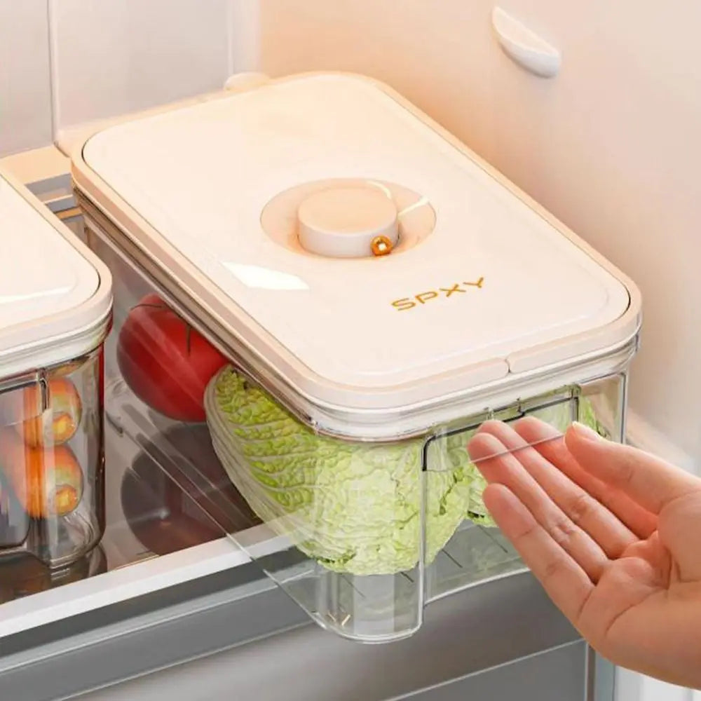 Airtight Plastic Food Vacuum Storage Box - Sealed Transparent Meal Prep Container