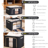 Storage Box Steel Frame Folding Household Clothes Organizer