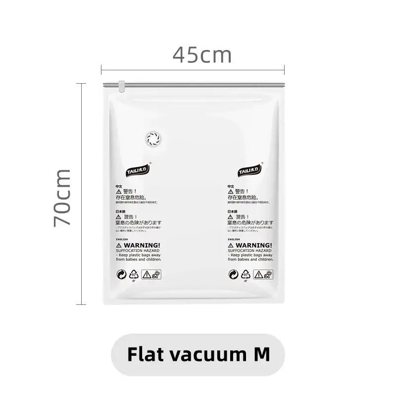 Home Storage Vacuum Bags for Storing Clothes Blankets No Pump Need