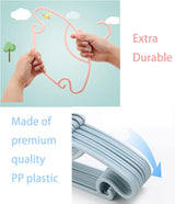 Non-Slip Plastic Baby & Kids Clothes Hangers Set 10PCS