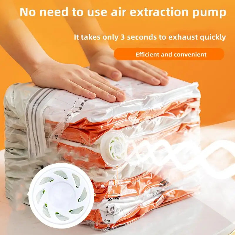 Home Storage Vacuum Bags for Storing Clothes Blankets No Pump Need