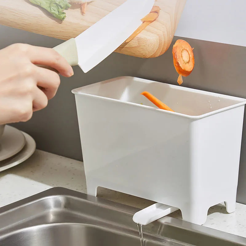 Kitchen Sink Drain Basket Countertop Food Scraps Strainer
