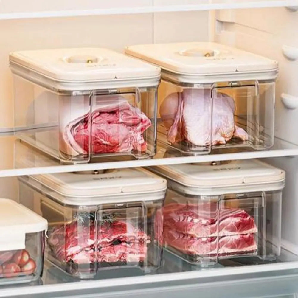 Airtight Plastic Food Vacuum Storage Box - Sealed Transparent Meal Prep Container