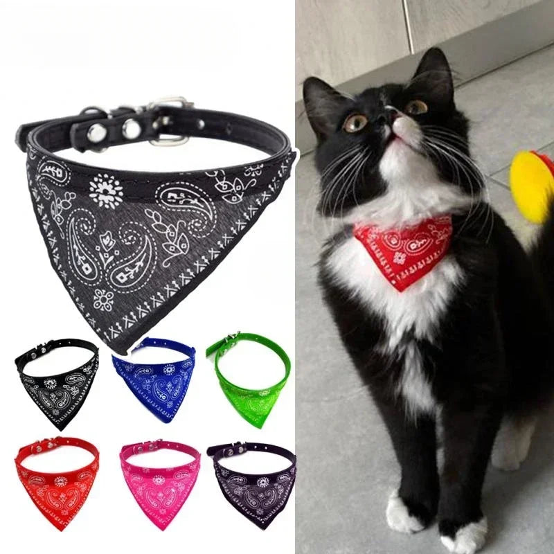 Cat Collar Lovely Adjustable Size Triangular Tie Scarf