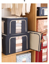 Storage Box Steel Frame Folding Household Clothes Organizer