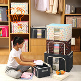 Storage Box Steel Frame Folding Household Clothes Organizer