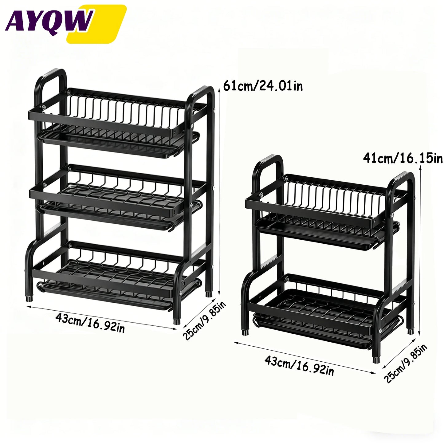 Vertical Multi-Tier Kitchen Countertop Organizer Dish Rack