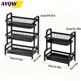 Vertical Multi-Tier Kitchen Countertop Organizer Dish Rack